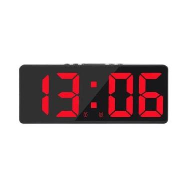 Imagem de Despertador Digital Com Controle De Voz LED Modo Noturno Soneca Temper