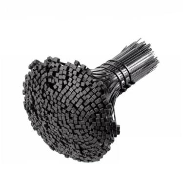 Imagem de Abraçadeiras de nylon autotraváveis para cabos, abraçadeiras para cabos, alça de fixação, enrolador de fios reutilizável para escritório doméstico, pretas, 100 peças