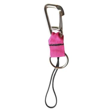 Imagem de UGPLM Cordão de mergulho com fivela de metal, cordão para câmera de mergulho, alça de nylon para fotografia subaquática, lanternas e câmeras, Rosa