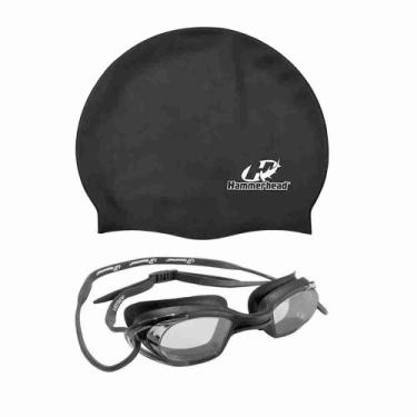 Imagem de Óculos de Natação Hammerhead Latitude + Touca de Natação, Preto