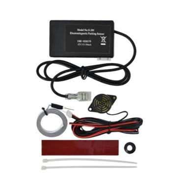 Imagem de Joyzan Alarme reverso, sensor de estacionamento de carro, indução eletromagnética, radar, campainha, reversão, sistema de segurança redondo universal, aviso acústico, kit de assistência alta, carro,