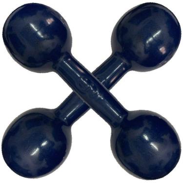 Imagem de Par Halter Emborrachado 9Kg Peso Musculação Academia Treino