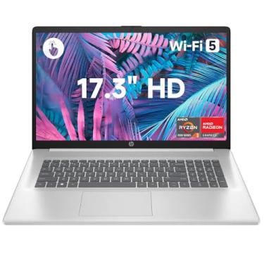 Imagem de HP Notebook Essential, tela sensível ao toque HD+ de 17,3 polegadas (1600 x 900), AMD Ryzen 3 7320U, 8 GB de RAM, SSD de 512 GB, Bluetooth, USB tipo C, HDMI, webcam, teclado numérico, Wi-Fi, Windows