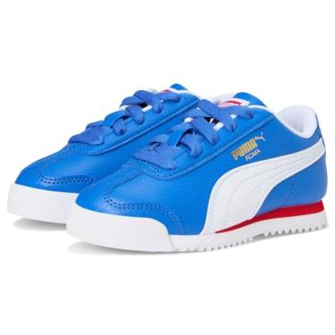 Imagem de PUMA Tênis infantil unissex Roma Shoes (criança pequena), Azul montanha/branco, 16