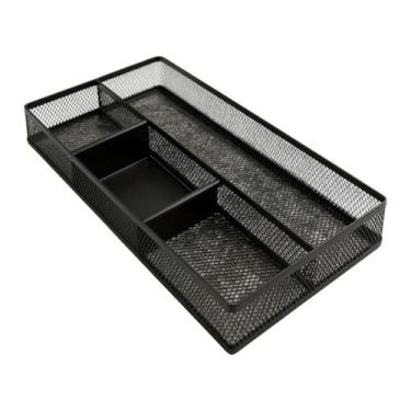 Imagem de Organizador Mesa Escritório 4 Divisórias Aramado Metálico - Kadê