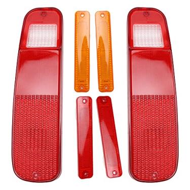 Imagem de Kit de guar -lamas laterais luz traseira Substituição de material abd premium para econoline van 1975 1991 e Truck 1973 1979 inclui 2 lente traseira 2 Ambar marcador lateral 2