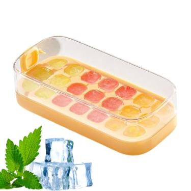 Imagem de Formas Para De Para Congelador Com Tampa,21 Grades de Silicone para Formas de de para Congelador | Forma Para Alimentos Com Grande Capacidade Recipiente Para Bebidas Café Cocktails Água Conservação No