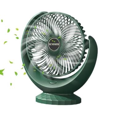 Imagem de Ventilador de Mesa - Ventilador Portátil de Arrefecimento para Exterior e Viagem | Silencioso com 3 Velocidades para Mesa, Casa, Campismo, Exterior, Quarto e Escritórios