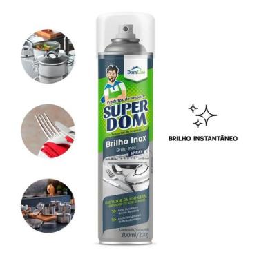 Imagem de Brilha Inox Spray Super Dom 300ml Ação Duradoura Brilho - DomLine