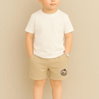 Imagem de Conjunto Masculino Infantil Estampado - NoBrand, Branco, Bege, 12