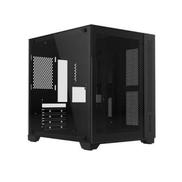 Imagem de Gabinete Gamer Black Vulcan Frontal E Lateral Vidro Pcyes Cor Preto