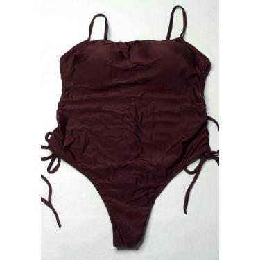 Imagem de Maiô body com bojo ajuste franzido lateral alças ajustáveis - Tropican