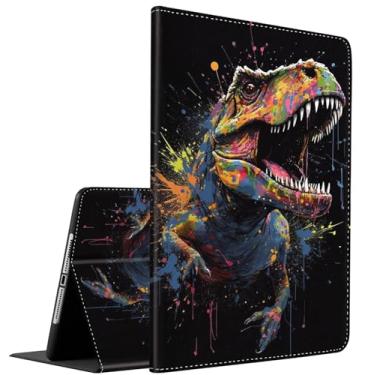 Imagem de Capa para Samsung Galaxy Tab S10 FE Plus, suporte inteligente multiângulo, hibernar/despertar automático para Galaxy Tab S10 FE+ 13,1 polegadas (SM-X620/SM-X626B) 2025, dinossauro aquarela