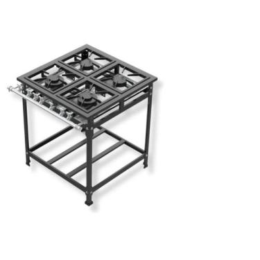 Imagem de Fogão Industrial 4 Bocas 40x40 P8 Leona - Mr Fogões