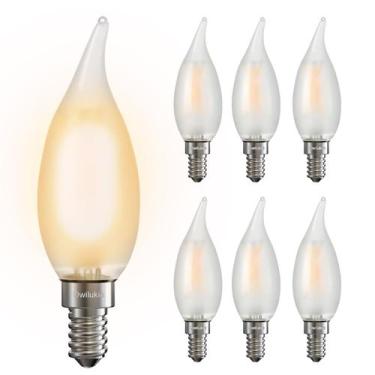 Imagem de Lâmpada LED Owilukie Chandelier Frosted 4W (40W Equiv) E12 2700K