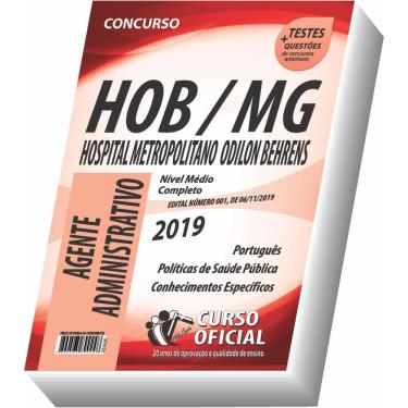 Imagem de Apostila Hospital Odilon Behrens - Agente Administrativo