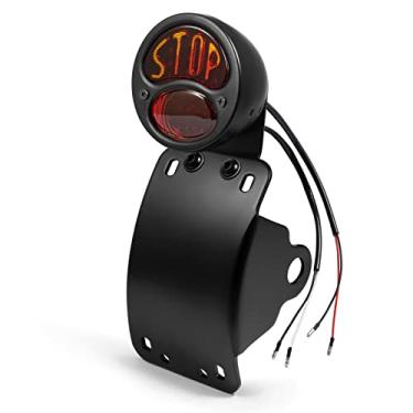 Imagem de Amazicha Luz de freio traseira LED para motocicleta de 3/10.2 cm com suporte, IP67 à prova d'água para montagem lateral de motocicleta luz traseira compatível com Harley Sporster Bobber Chopper Yamaha