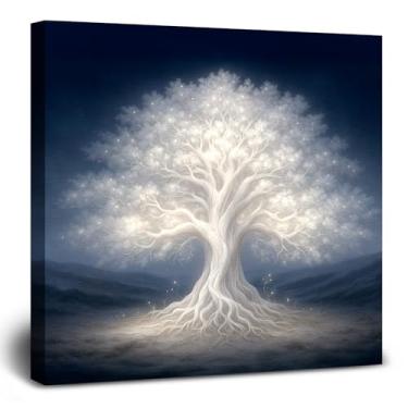 Imagem de Árvore da Vida Arte de Parede em Tela Moderna Abstrata Árvore da Vida Pintura Decoração de Parede para Sala de Estar Escritório Sala de Meditação Quarto Hotel Decoração de Casa