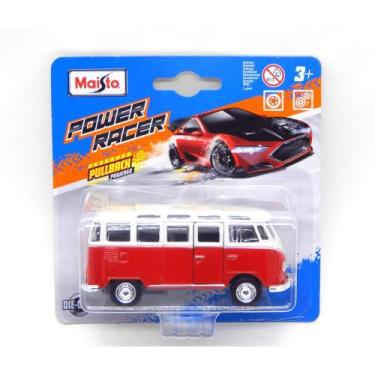 Imagem de Miniatura Volkswagen Van Samba 1/43 Vermelho E Branco Maisto 25001