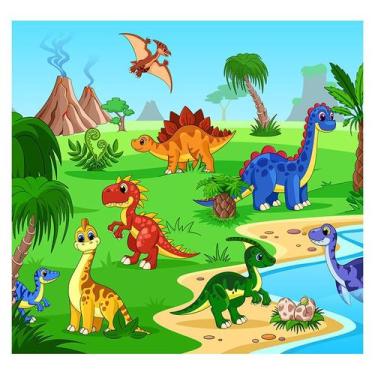 Imagem de Papel de Parede Adesivo Infantil Dinossauros Quarto Bebe - 746pcp - Al