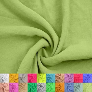Imagem de Stylish Fabric 149.9 cm Wide Air Flow Cey 100% poliéster, tecido leve e respirável 160 GSM por jarda para costura, vestuário de verão e projetos de bricolage, Green Oasis 3 metros
