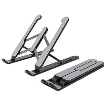 Imagem de Suporte para Notebook Ajustável, Base Ergonômica para Mesa, Dobrável, Home Office