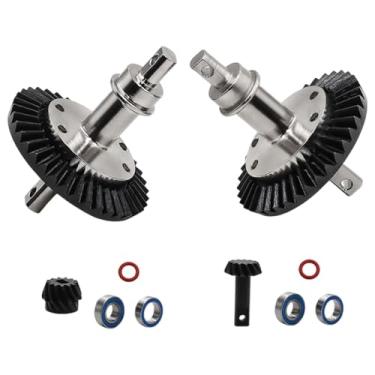 Imagem de menolana 1/10 RC Car Diferencial Engrenagem Upgrade Parte Profissional Resistente DIY Substituição Acessórios Eixo de aço Engrenagem parapara XO-01, Conjunto Traseiro Dianteiro