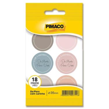 Imagem de Etiqueta de/p/ carinho c/ 18 unidades Pimaco