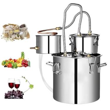 Imagem de 12/20/30/50 Destilador de Álcool DIY Moonshine Equipamento Máquina de Cerveja de Aço Inoxidável para Uísque Vinho Cerveja Dispensador para Iniciantes Uso DIY