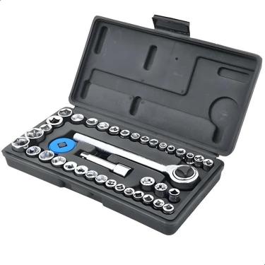Imagem de 2X Jogo Soquete Sextavado Chave 40 Peças Ferramentas 4 A 21M