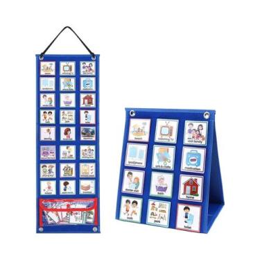 Imagem de Quadro Visual De Rotina Diária Para Crianças Com 70 Cartões, Ferrament