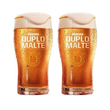 Imagem de Jogo de Copos para Cerveja Brahma Duplo Malte 2 Peças 425ML
