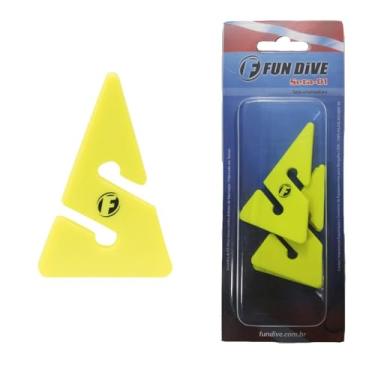 Imagem de Fun Dive Seta-01, Kit de Setas Direcionais para Mergulho Técnico, Amarelo, PVC, 7x4cm, 3 Unidades, para Caverna e Naufrágio (Amarelo)