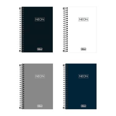 Imagem de Caderneta capa plástica 1/8 80 folhas Neon Masculino Tilibra