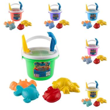 Imagem de Kit 10 Baldes Para Praia Areia Presente Lembrança Festa Rb03