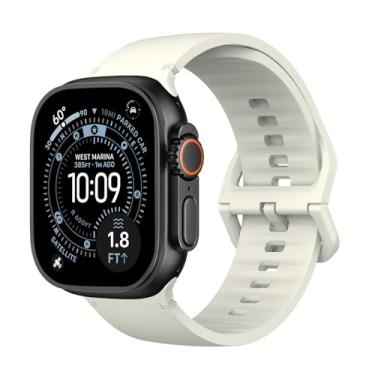 Imagem de MoKo Pulseira de relógio esportivo compatível com Apple Watch Ultra 3/2/1 de 49 mm, S11/S10 46 mm, 9/8/7 45 mm, SE3/SE2/SE/6/5/4 de 44 mm, 3/2/1 de 42 mm, pulseira de substituição respirável de