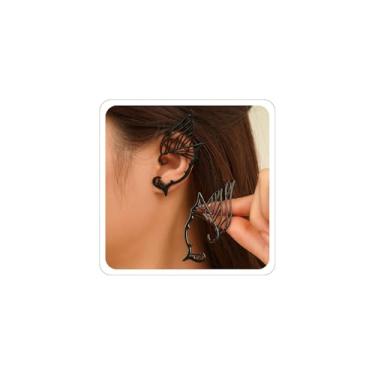 Imagem de Brincos de orelha de elfo para mulheres, orelhas de fada, gótico, punk, acessório de Halloween, joias góticas, punk, Medium, Zinco, Zircônia cúbica