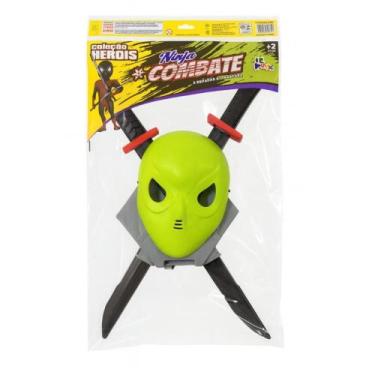 Imagem de Fantasia Acessorio Ninja Combate C/ Mascara 62CM - Leplastic