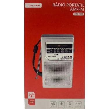 Imagem de Radio portátil tomate AM FM MTJ2008, Prata