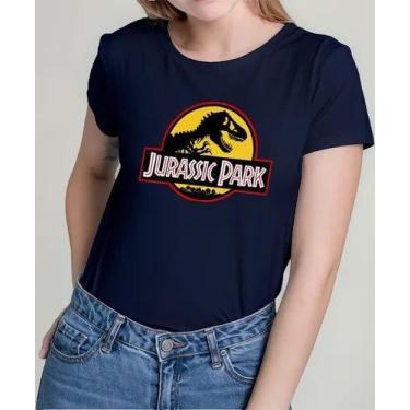 Imagem de Camiseta Camisa Adulto Feminina Masculina Algodão Filme Dinossauro Jur