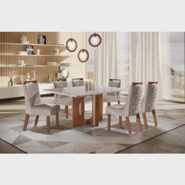 Imagem de Sala de Jantar 6 Cadeiras 1,80x0,90m -Firenze Atena LJ