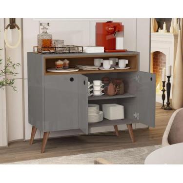 Imagem de Buffet Sala Aparador Peris 3 Portas Pés Palito - Diversas Cores - MJM 