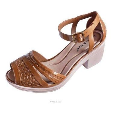 Imagem de Sandália Feminina Sola Baixa confortável trama moda ref 10155 Miss Mis