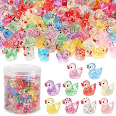 Imagem de Mini Resin Ducks GWAHSA Glitter 240 unidades para decoração
