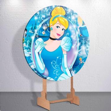 Imagem de Decoração com capa de painel festa princesa cristal mini e grande tama