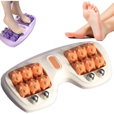 Imagem de Rolo massageador de pés para alívio da fascite plantar, terapia de acupressão manual de pé duplo para melhorar a circulação, alívio do estresse e da dor - Ferramenta de rolos de reflexologia para uso