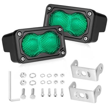 Imagem de Cápsulas de LED verdes, AKD Part 7,6 cm 40W difusas CREE LED Pod luzes verdes de caça pesca barras de luz de perseguição de cena para caminhão, caminhonete, reboque, trailer, van, barco, UTV
