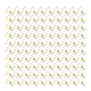 Imagem de Zerodis Grampos de Pasta Clipes de Pasta de Ferro de Metal para Material de Escritório de Uso de Escritório e Escola (Ouro)