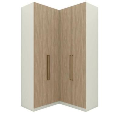 Imagem de Guarda Roupa Modulado 3 Pecas 241x120 Cm Seletto Areia Jequitiba Henn 