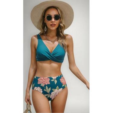 Imagem de Conjunto Biquíni Bojo Bolha Adulto De Praia Moda Feminino Verão Alça L